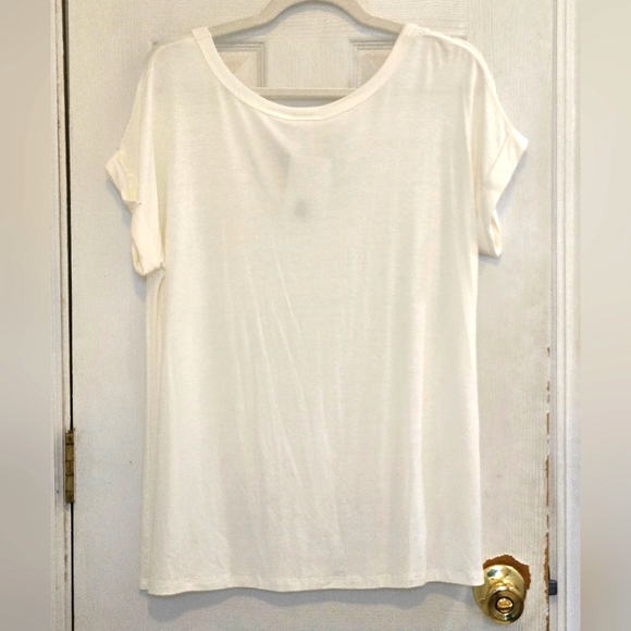 Vocal NWOT Womens White Top With Bling - Picture 5 of 8
